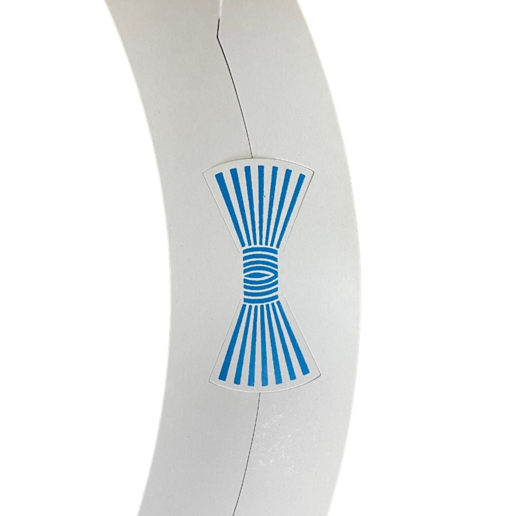 Shirt Collar Support: Bow Tie Design Printed Blue