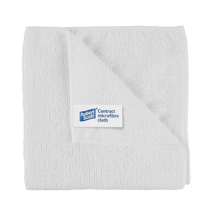 White Microfibre Cloths x 10